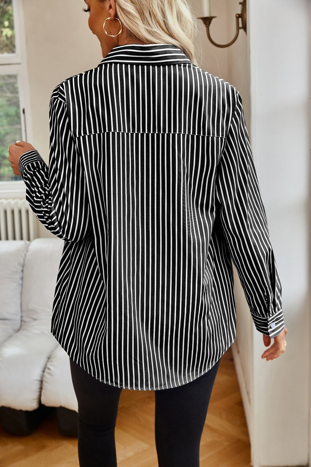 Amman dynamic | Striped Button Up Long Sleeve Shirt