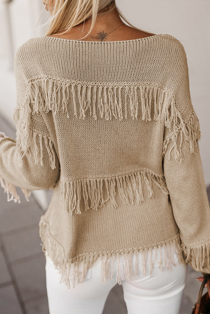 Nomadic Sands Tasseled Knitted Sweater