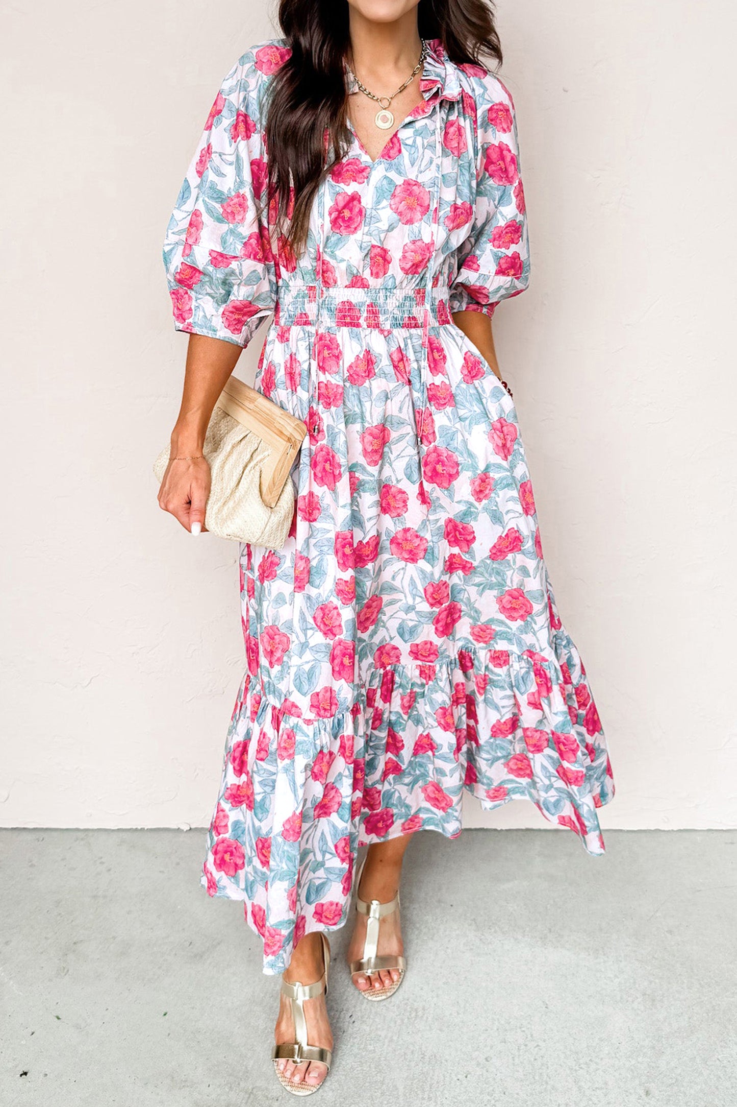 Granada Bloom — Midi Dress
