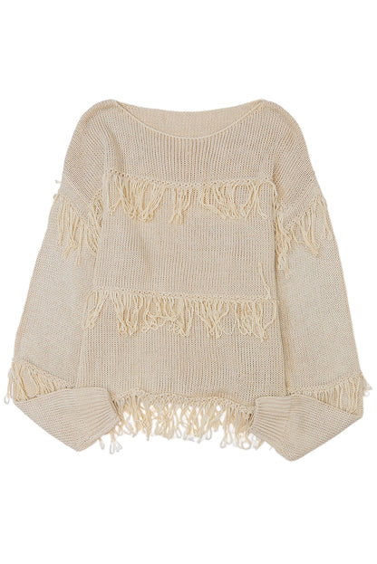 Nomadic Sands Tasseled Knitted Sweater