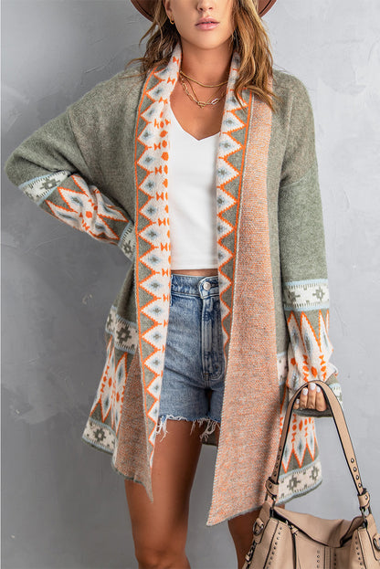 Marrakech Sky - Open Front Knitted Cardigan