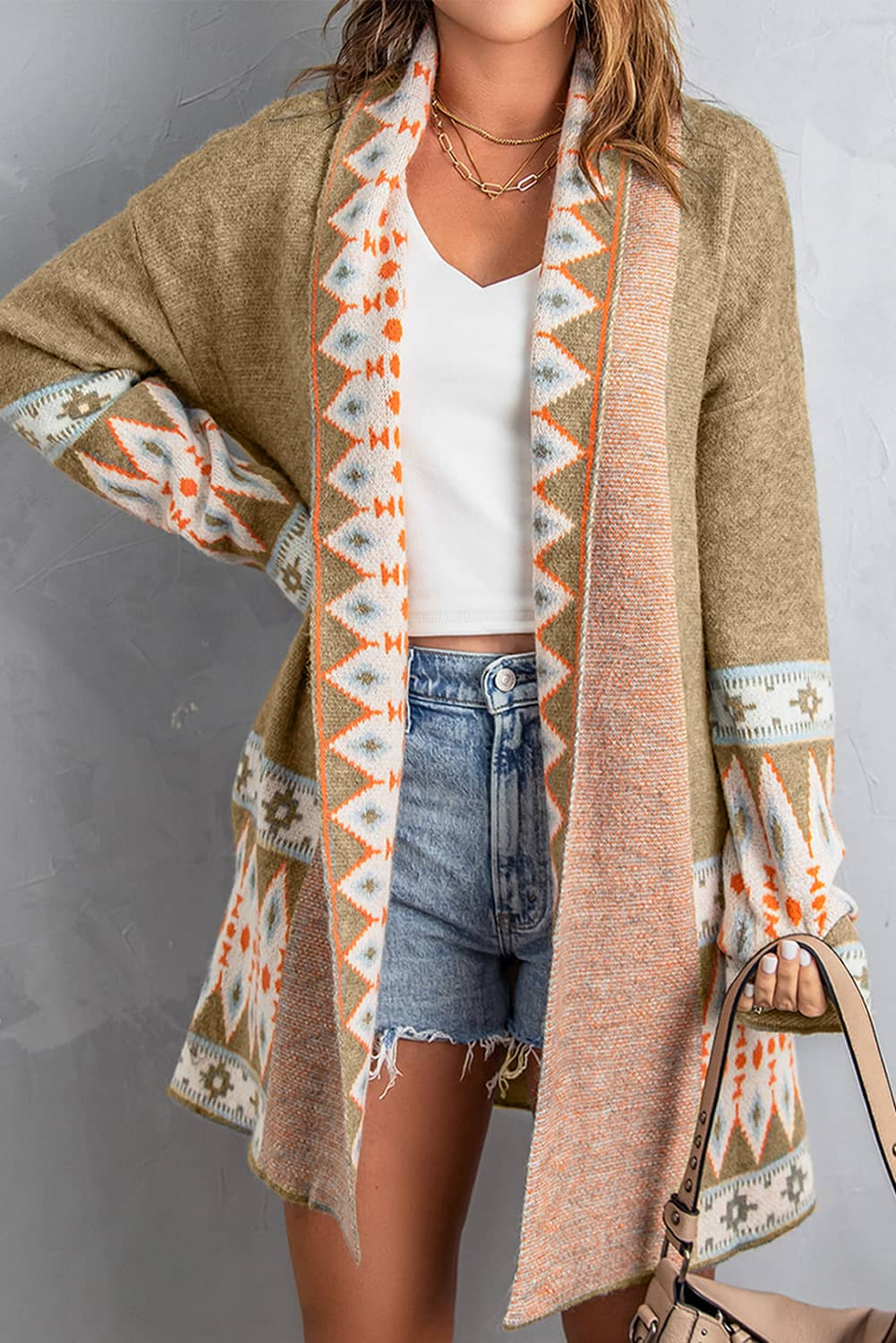 Marrakech Sky - Open Front Knitted Cardigan