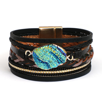 Kassala Bead Fusion - Leather Bracelet