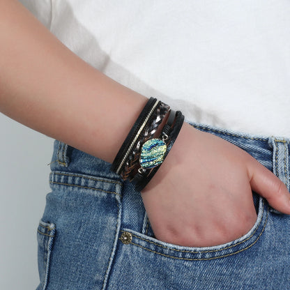 Kassala Bead Fusion - Leather Bracelet