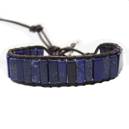 Aswan Mirage - Multicolor Natural Gem Leather Bracelet