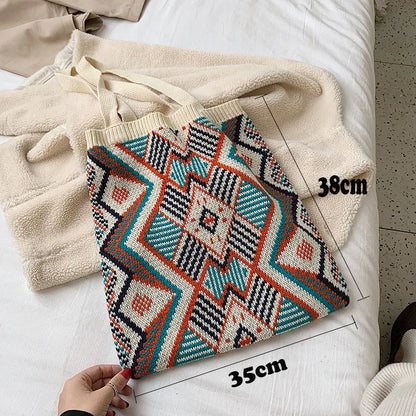 Um Qais Vibes - Woolen Tote Bag