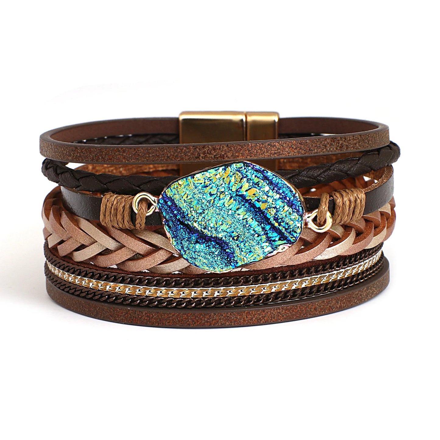 Kassala Bead Fusion - Leather Bracelet