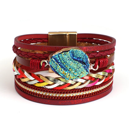 Kassala Bead Fusion - Leather Bracelet