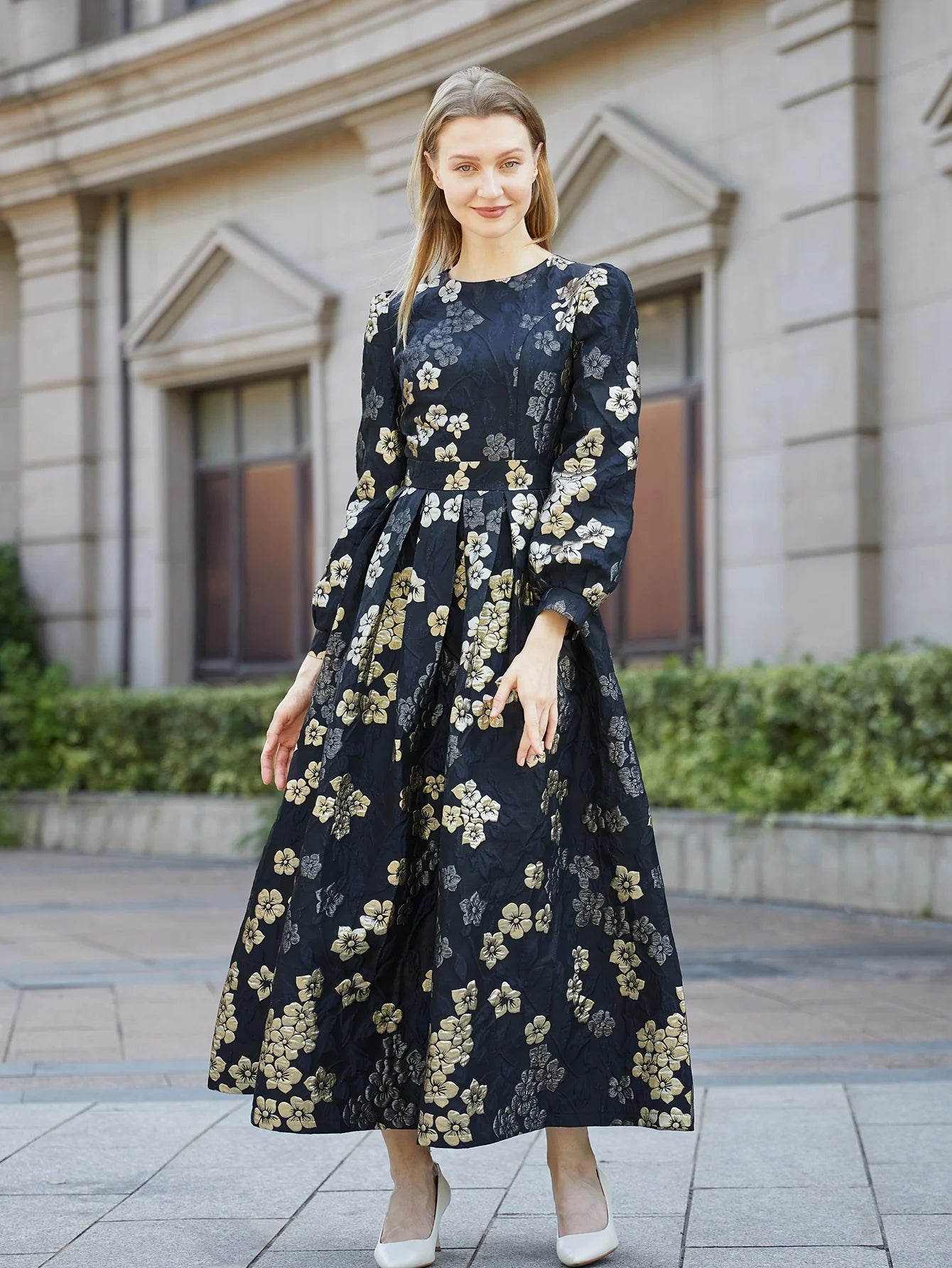 Jacquard Abaya Kaftan Dress – kufeyeh.com