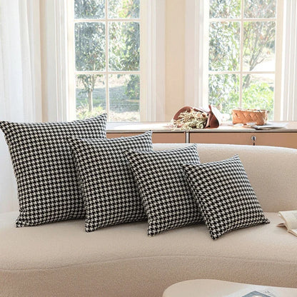 Kufeyeh-Inspired Houndstooth Pillow Cover: Chic Home Décor