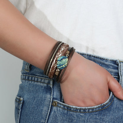 Kassala Bead Fusion - Leather Bracelet