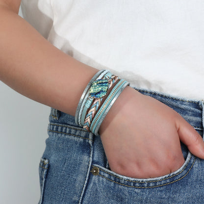 Kassala Bead Fusion - Leather Bracelet