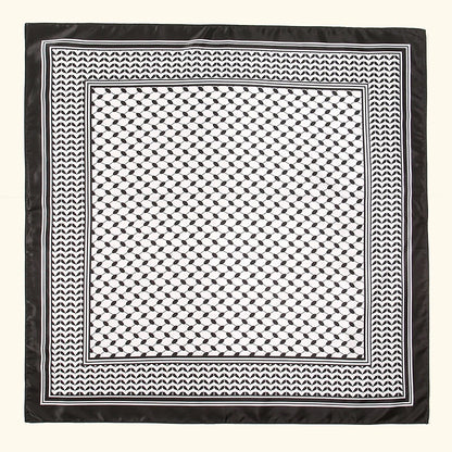 Luxe Satin Square Scarf – Elegant Digital Pal. Print