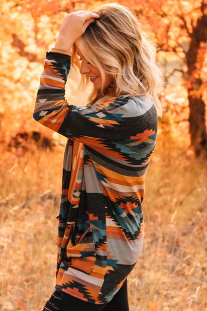 Tangier Sunset Tribal Print Cardigan