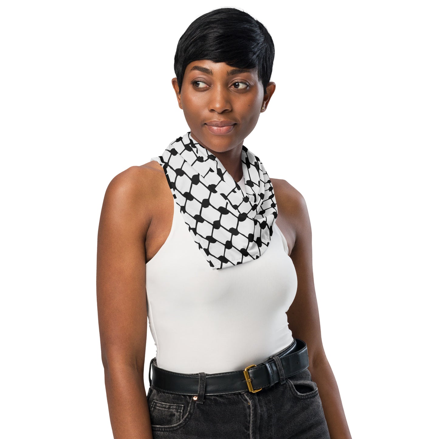 Kufeyeh Inspired Bandana - Stylish Statement (Palestinian Keffiyeh)