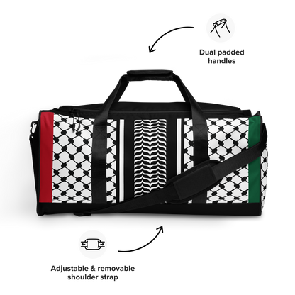 Palestinian Keffiyeh Premium Duffle Bag – Solidarity Edition