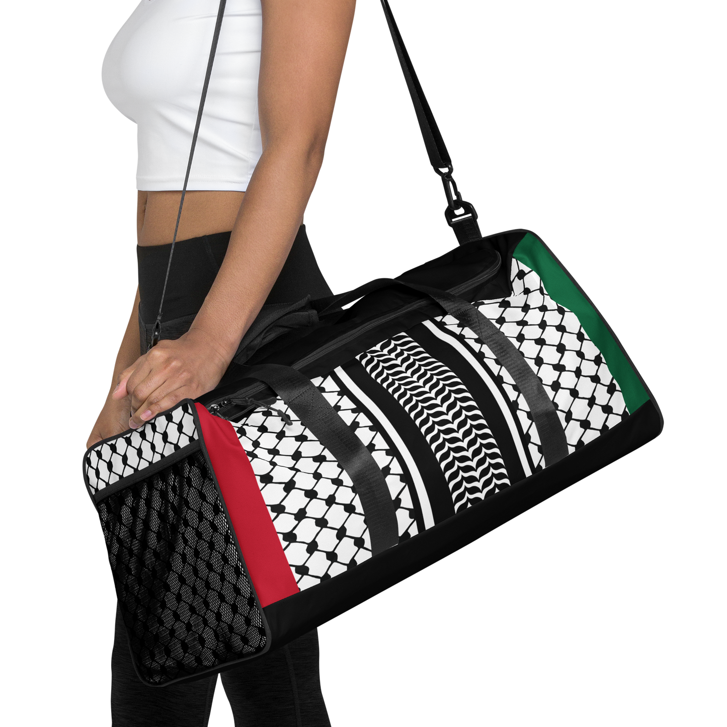 Palestinian Keffiyeh Premium Duffle Bag – Solidarity Edition