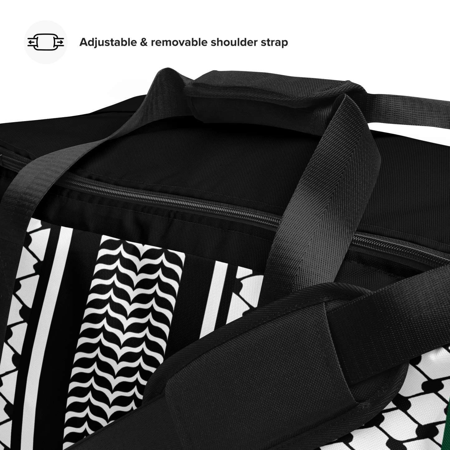 Palestinian Keffiyeh Premium Duffle Bag – Solidarity Edition