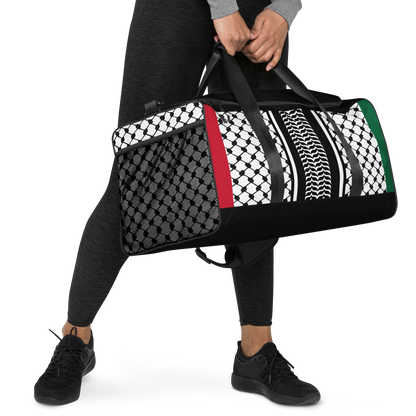 Palestinian Keffiyeh Premium Duffle Bag – Solidarity Edition