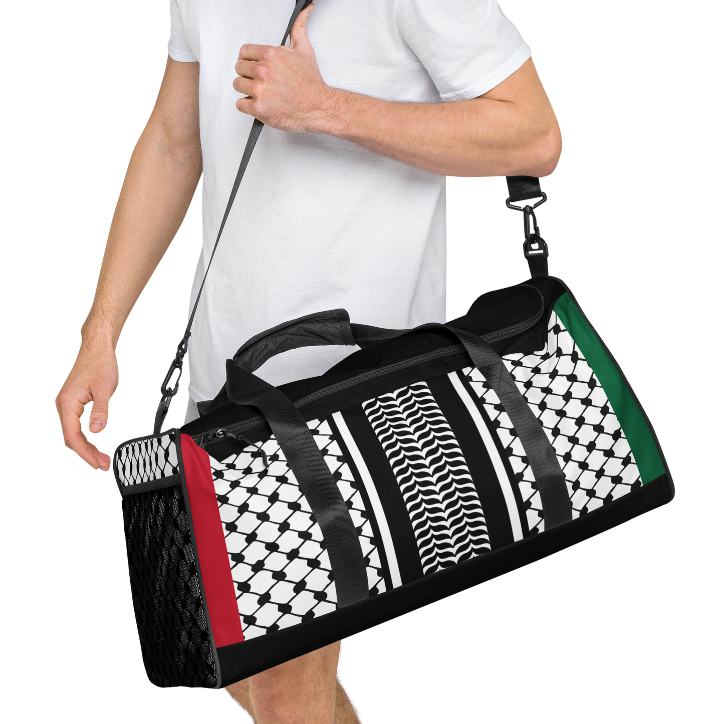 Palestinian Keffiyeh Premium Duffle Bag – Solidarity Edition