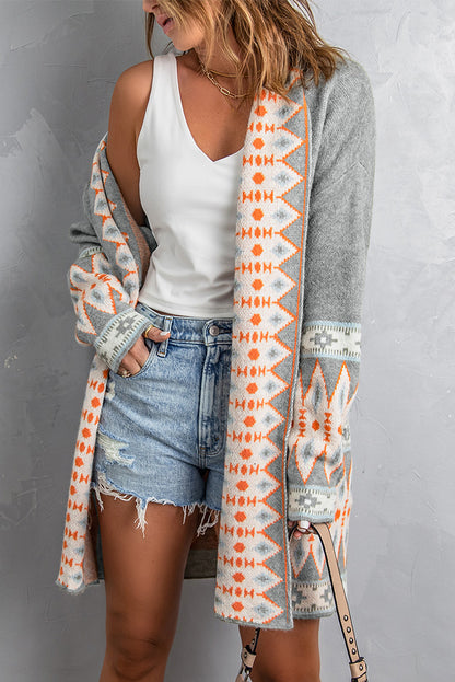 Marrakech Sky - Open Front Knitted Cardigan