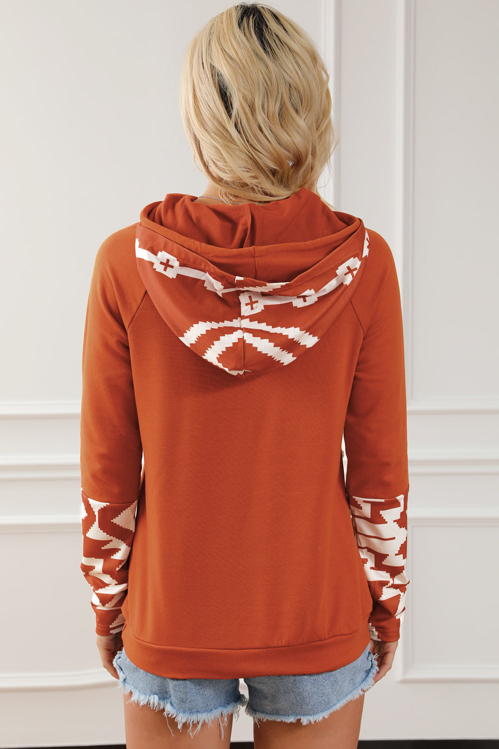 Saharan Patchwork Thumb Hole Hoodie