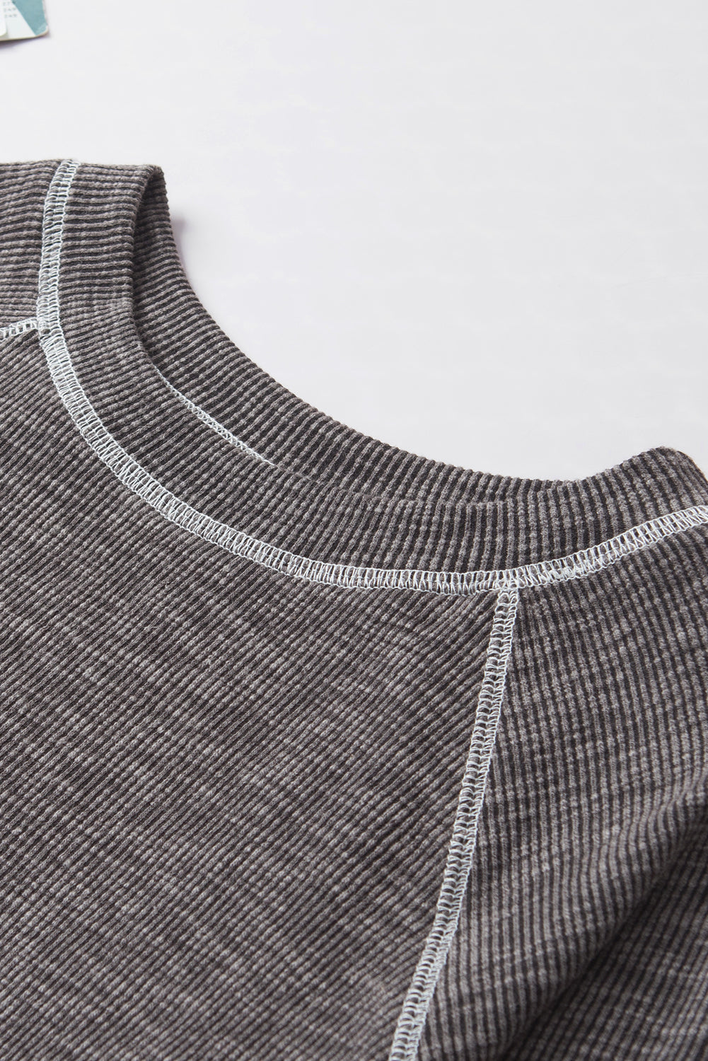 Granite Damascus Ribbed Long Sleeve Top