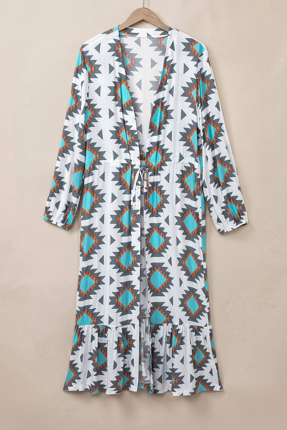 Casablanca Sands - Print Duster Open Front cardigan