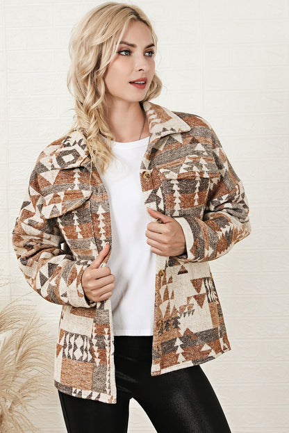 Desert Mirage - Flap Pocket Button-up Jacket