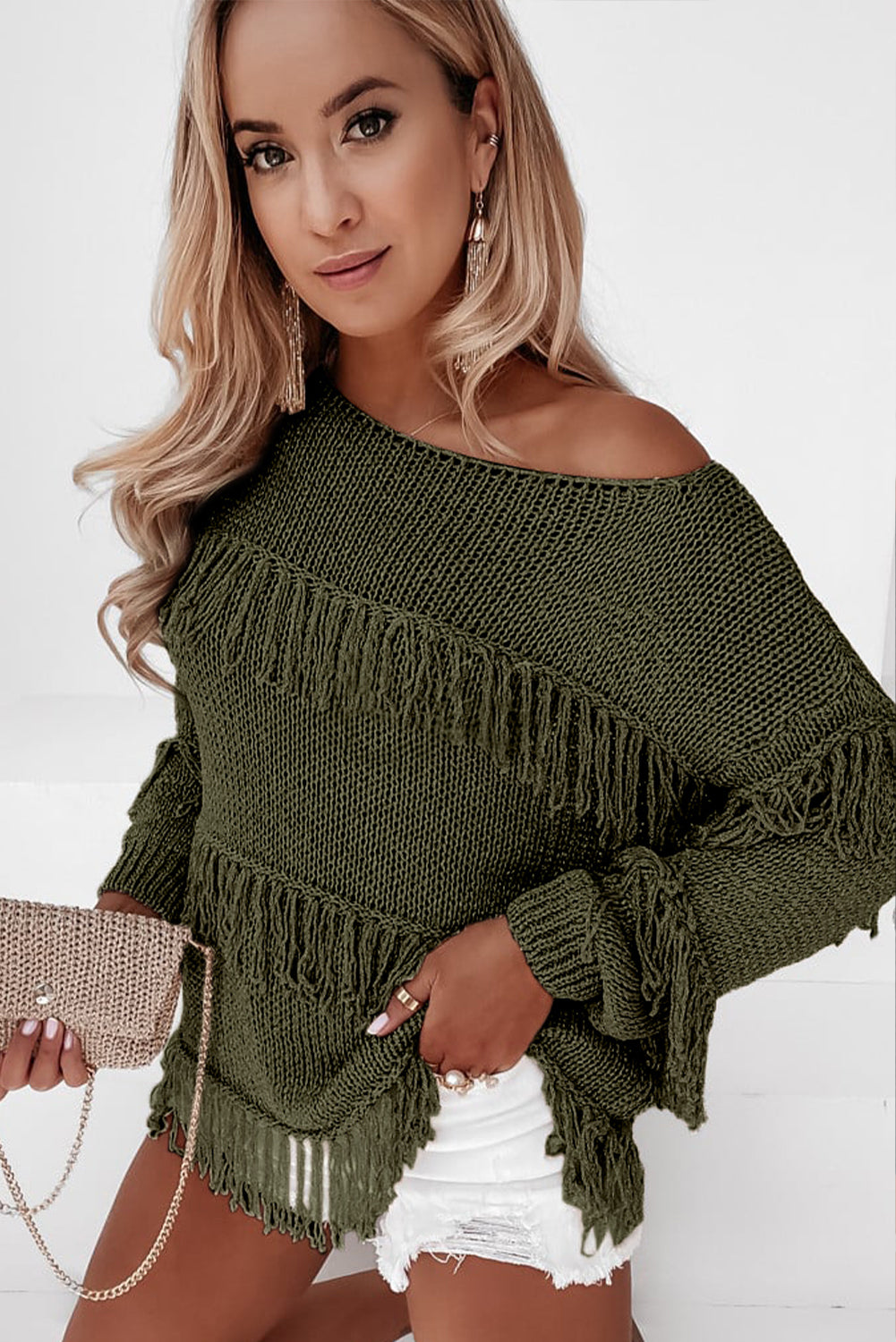 Nomadic Sands Tasseled Knitted Sweater