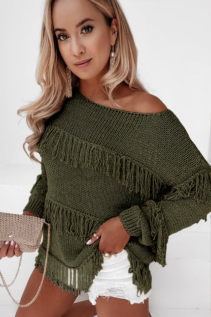 Nomadic Sands Tasseled Knitted Sweater