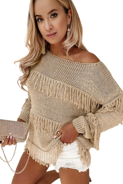 Nomadic Sands Tasseled Knitted Sweater