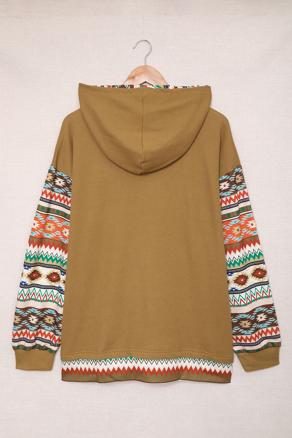 Rum Mirage Plus Size Hoodie: Waffle-Knit