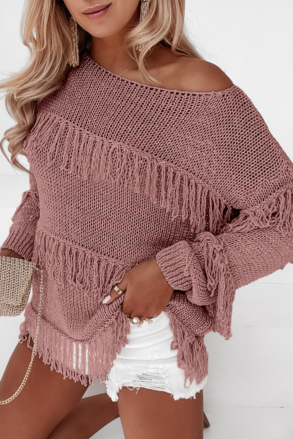 Nomadic Sands Tasseled Knitted Sweater