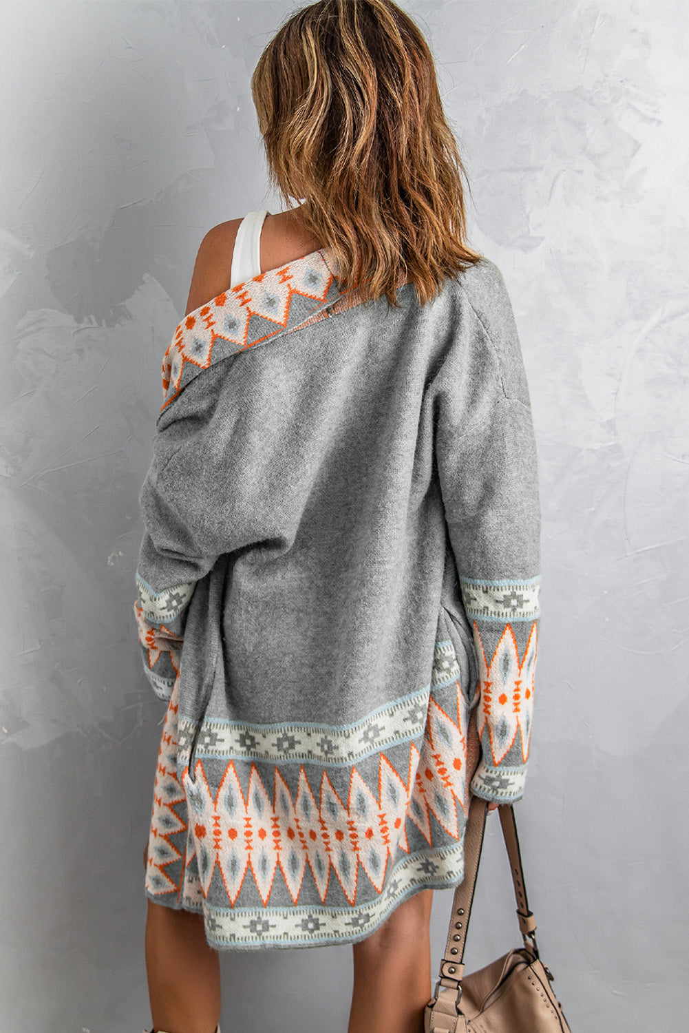 Marrakech Sky - Open Front Knitted Cardigan