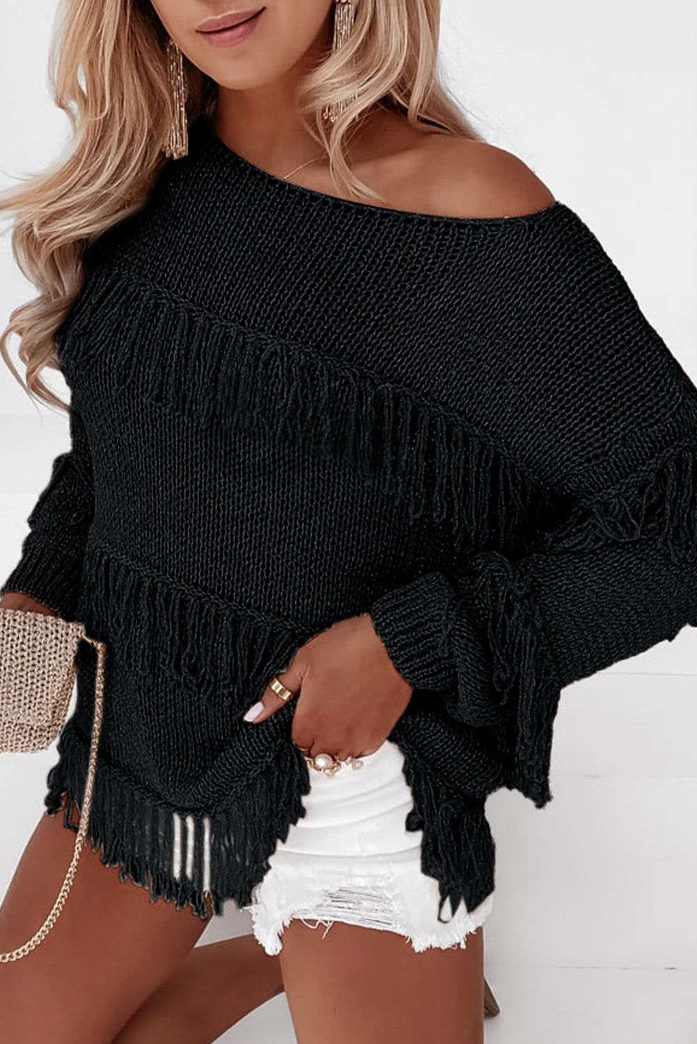 Nomadic Sands Tasseled Knitted Sweater