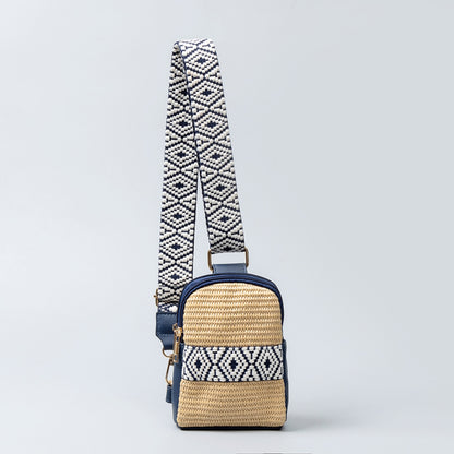 Madaba Mélange - Straw Braided Crossbody Bag