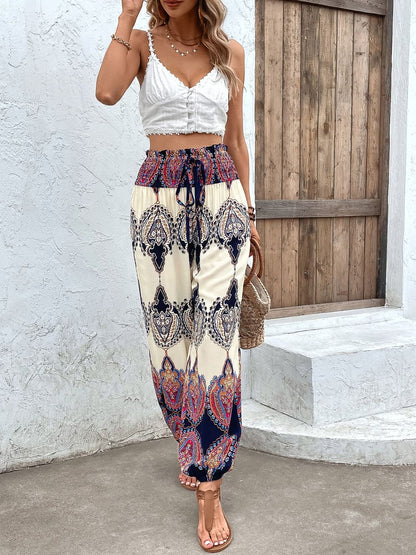 Souk Serenity - Smocked High Waist Pants