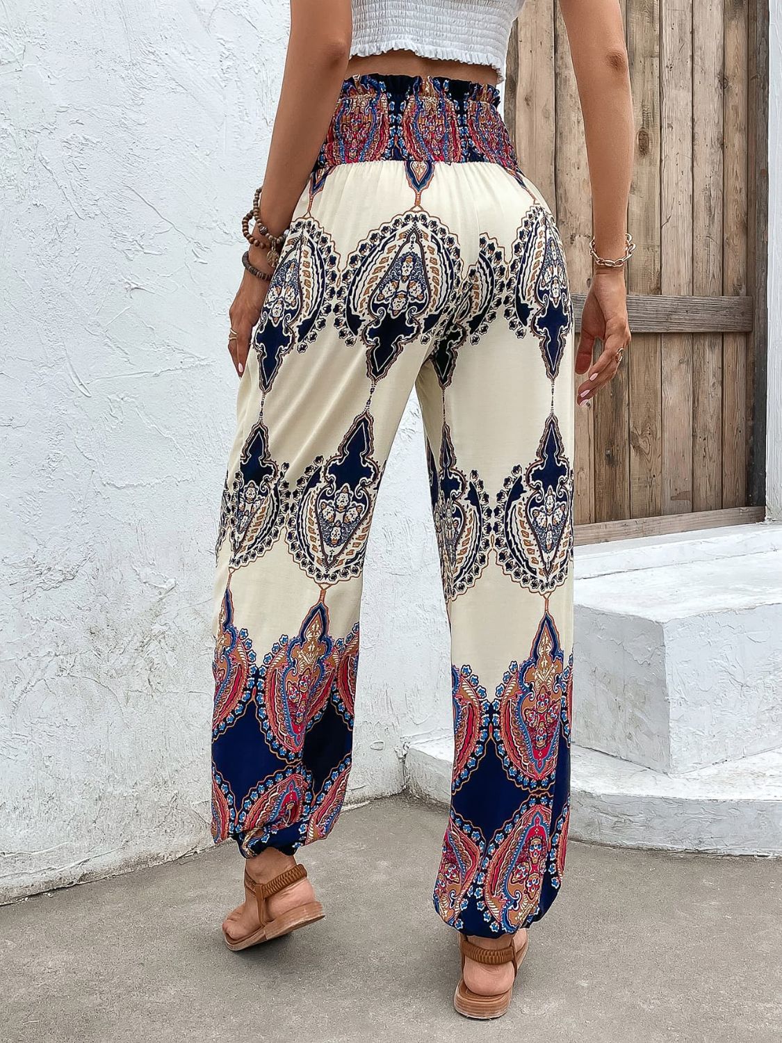 Souk Serenity - Smocked High Waist Pants