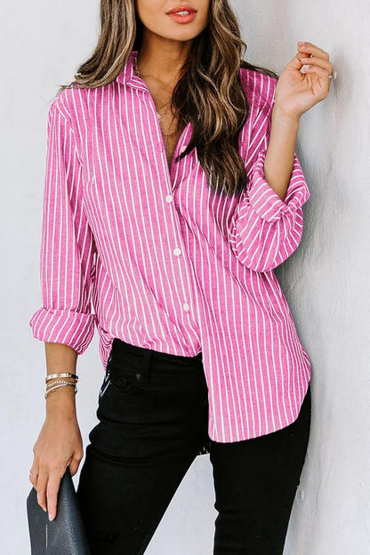 Amman dynamic | Striped Button Up Long Sleeve Shirt