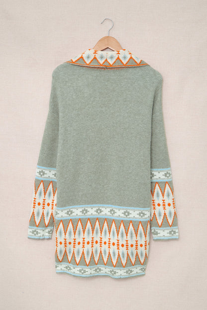 Marrakech Sky - Open Front Knitted Cardigan