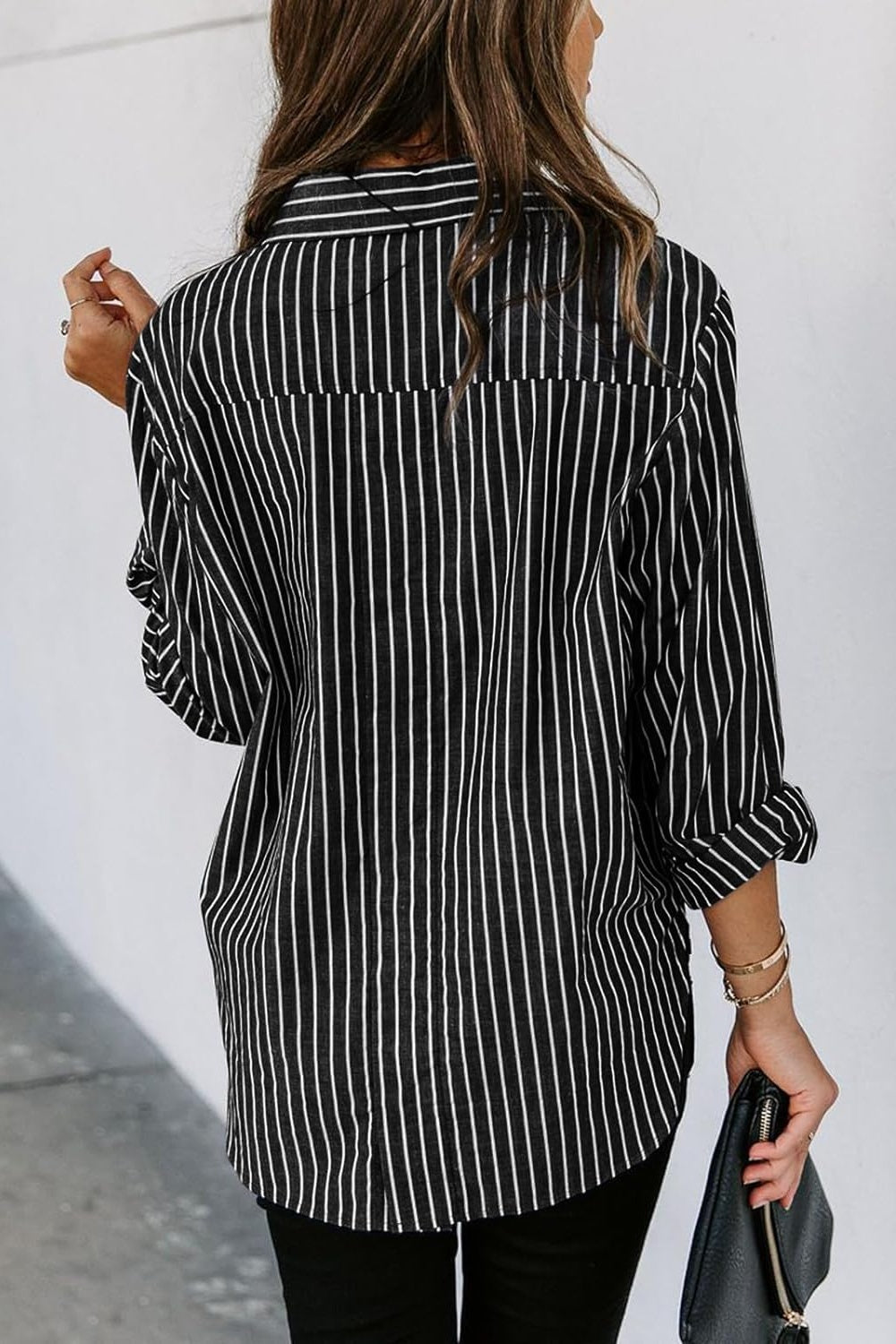 Amman dynamic | Striped Button Up Long Sleeve Shirt