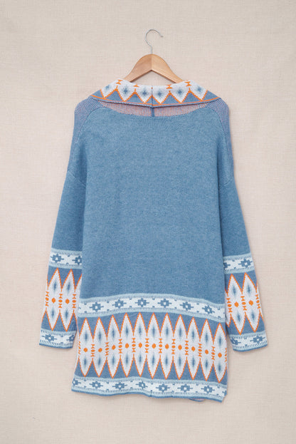 Marrakech Sky - Open Front Knitted Cardigan