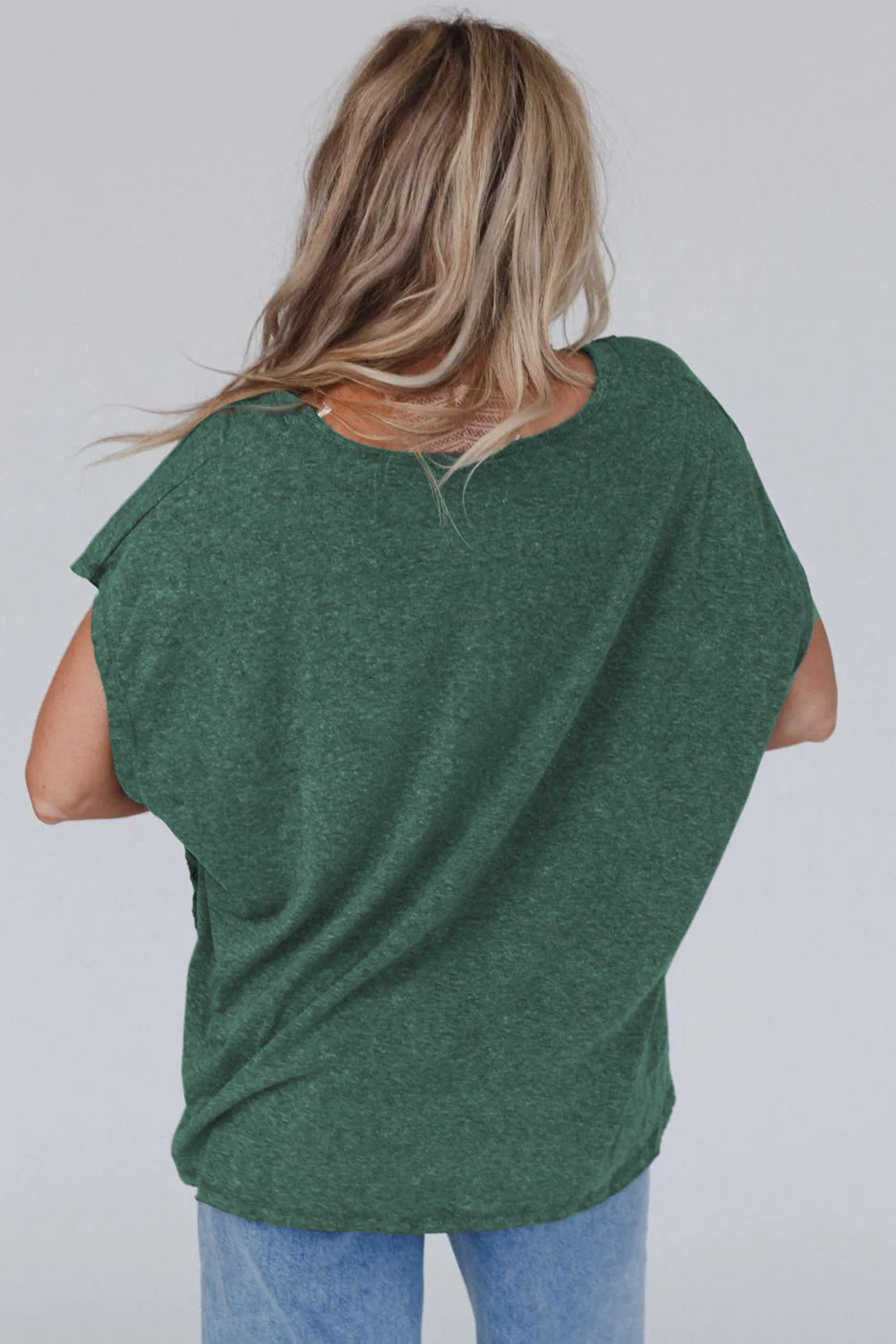 Olive Oasis - Crochet Lace Oversized Tee