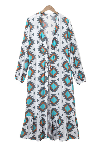 Casablanca Sands - Print Duster Open Front cardigan