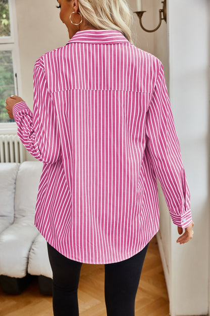 Amman dynamic | Striped Button Up Long Sleeve Shirt