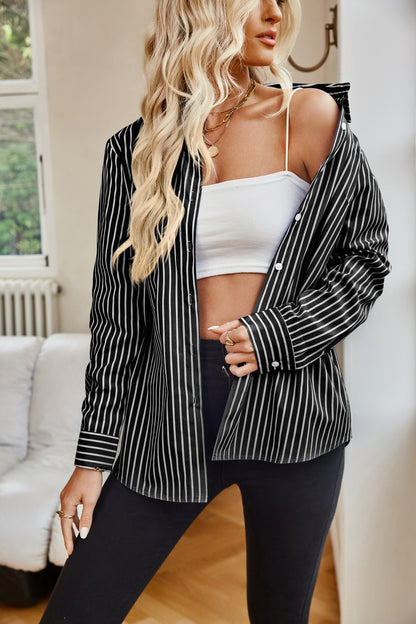 Amman dynamic | Striped Button Up Long Sleeve Shirt