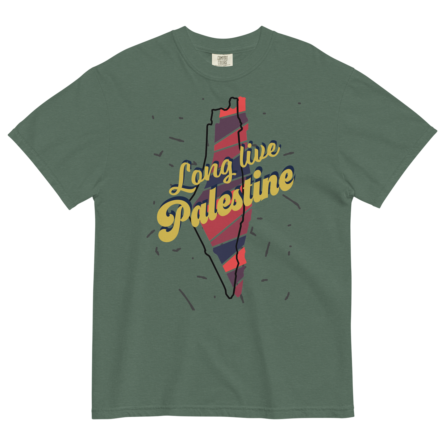 Long Live Palestine - Graphic Unisex Heavyweight T-Shirt