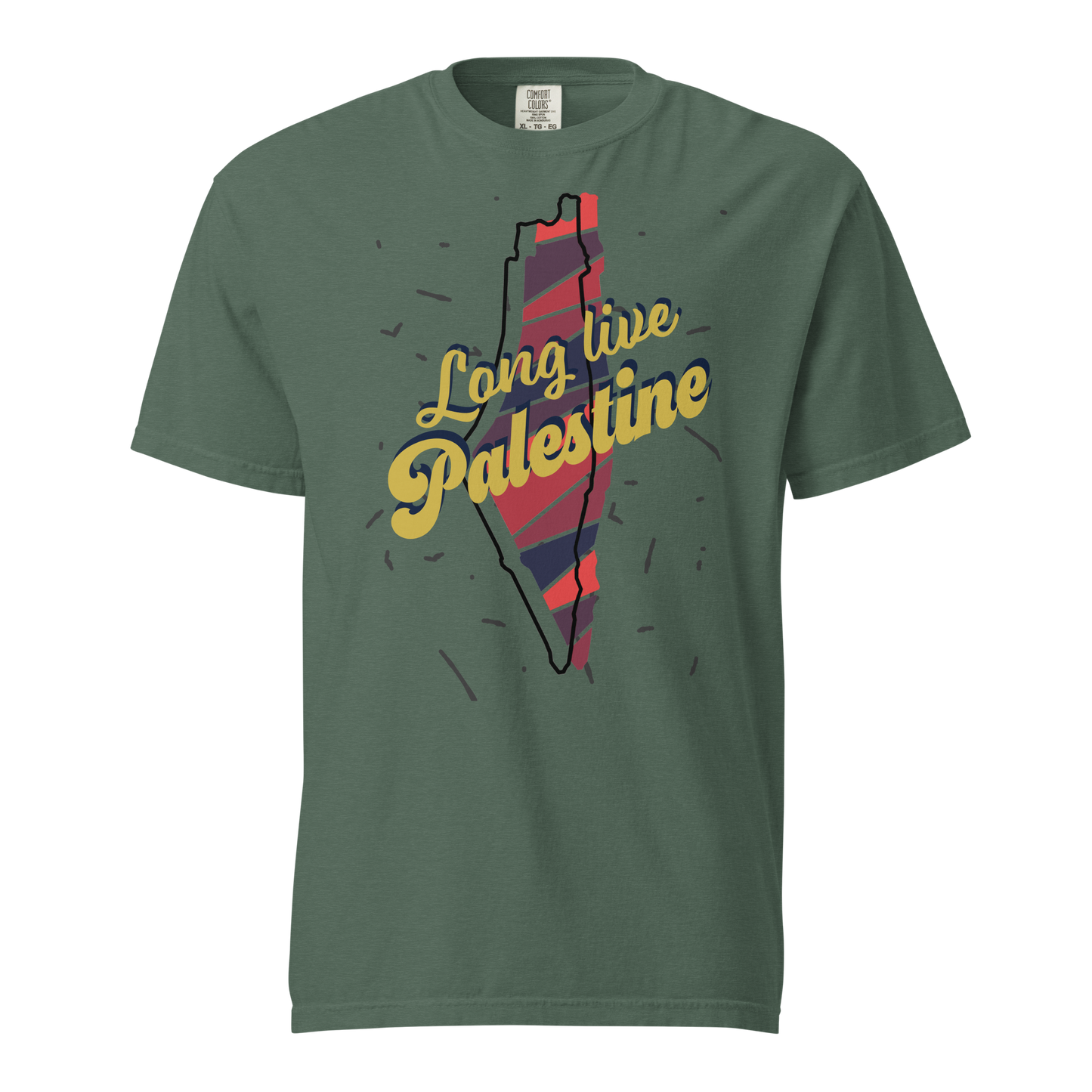 Long Live Palestine - Graphic Unisex Heavyweight T-Shirt