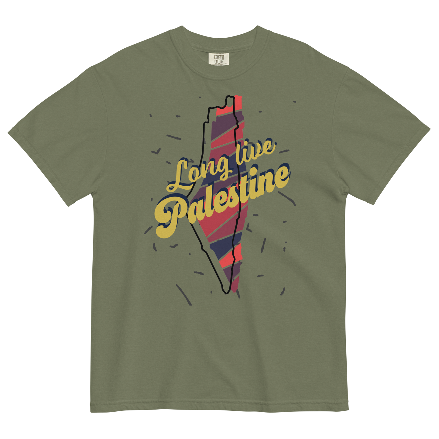 Long Live Palestine - Graphic Unisex Heavyweight T-Shirt